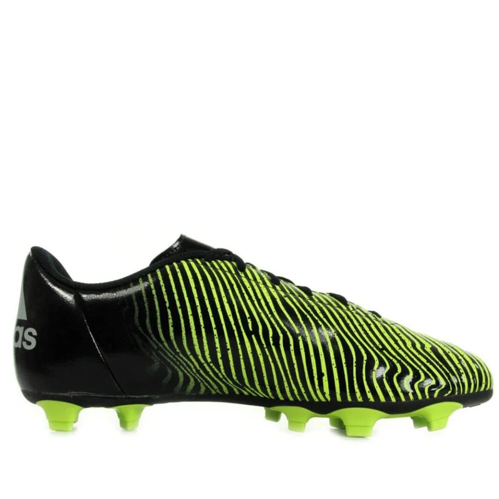 adidas Kids Shoes Black and Neon Green